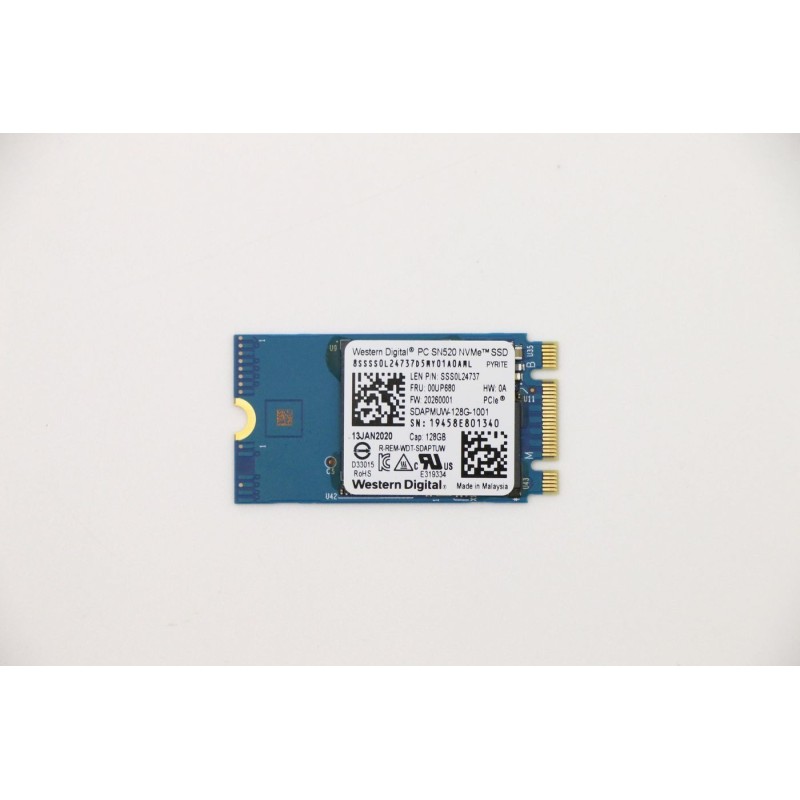 Lenovo 128GB M.2 PCIe NVMe SSD Gen3x2 Lenovo 128GB M.2 PCIe NVMe SSD Gen3x2